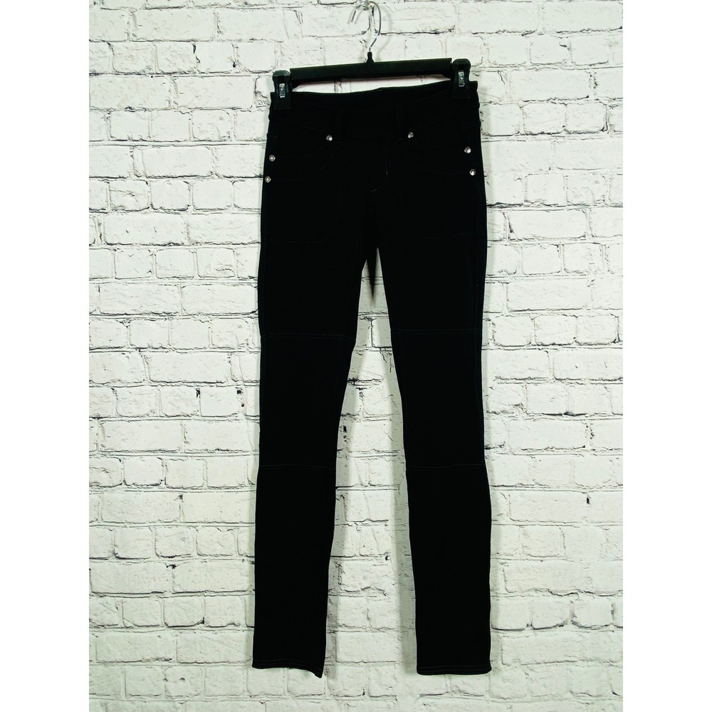 Athleta Pants Womens XXS Metro Skinny Black Excellent Moto Stitched Stretch